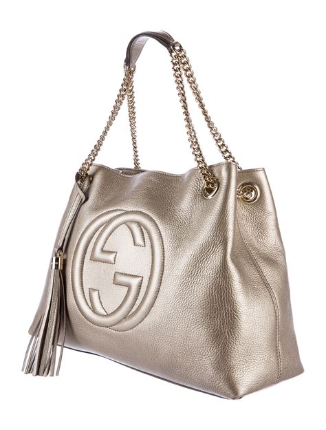 gucci soho shoulder bag with chain|Gucci medium soho chain tote.